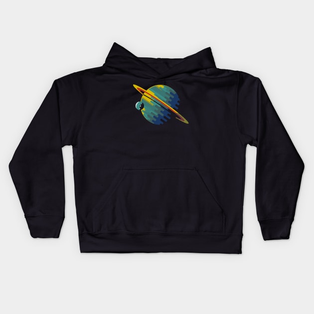 The Planet Saturn Kids Hoodie by SPAZE